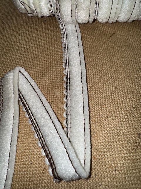 Upholstery Brush Fringe/ Ruche Trim - Pure White