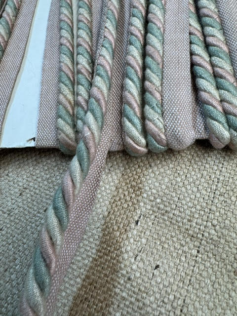 Upholstery Flanged Cord Trim - Pink Mint Twist