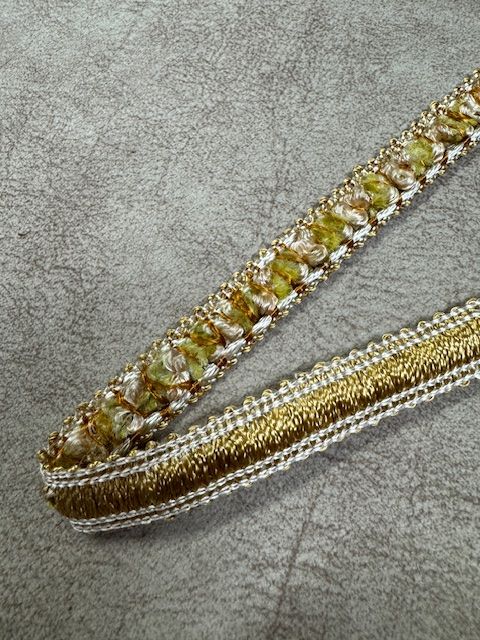 Upholstery Luxury Tufted Boucle Braid Trim - Lemon Shake