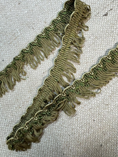Upholstery Haberdashery Tassle Fringe - Green Gold