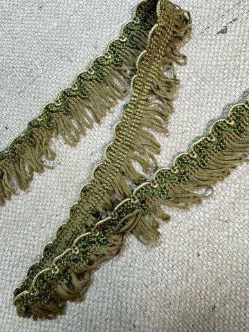 Upholstery Haberdashery Tassle Fringe - Green Gold