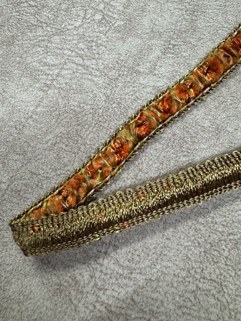 Upholstery Luxury Tufted Boucle Braid Trim - Fire Opal