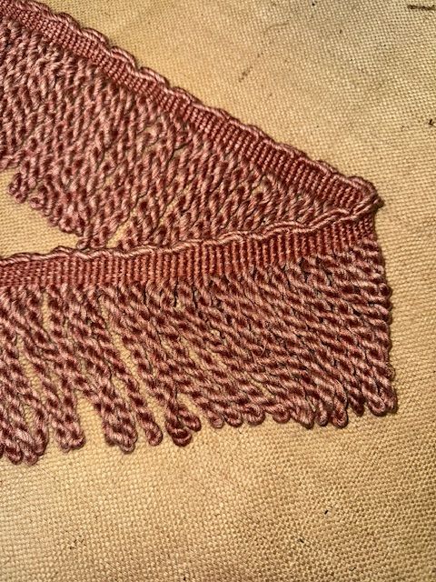 Upholstery Spectrum Heavy Bullion Fringe - Braided top Rope - Rosewood Pink
