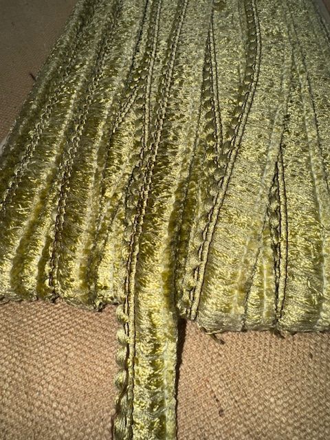 Upholstery Brush Fringe/ Ruche Trim - Pear Green - Soft Options upholstery trim