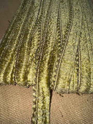 Upholstery Brush Fringe/ Ruche Trim - Pear Green - Soft Options upholstery trim