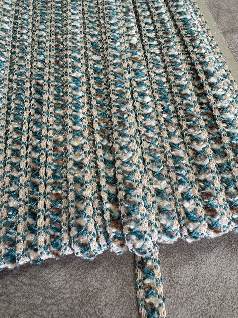 Upholstery Luxury Tufted Boucle Braid Trim - Teal Pearl Mix - Soft Options upholstery trim