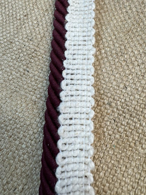 Upholstery Flanged Cord Trim - Deep Burgundy