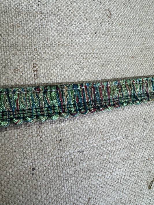 Upholstery Brush Fringe/ Ruche Trim - Grass Green