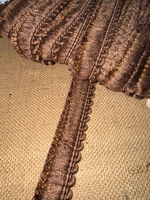 Upholstery Brush Fringe/ Ruche Trim - Mid Elk