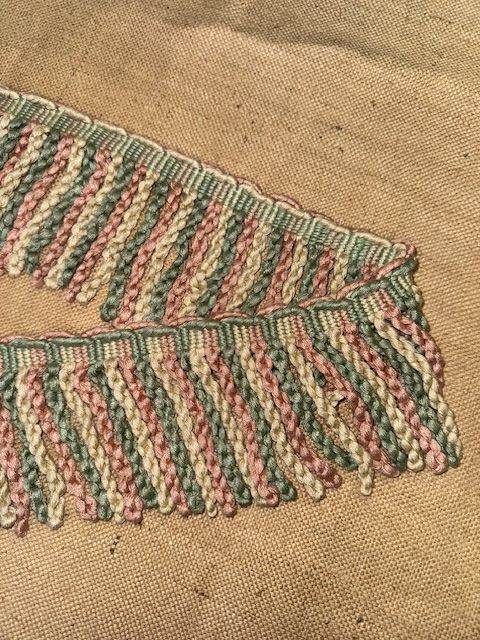 Upholstery Spectrum Heavy Bullion Fringe - Braided top Rope - Peppermint & Candyfloss Mix