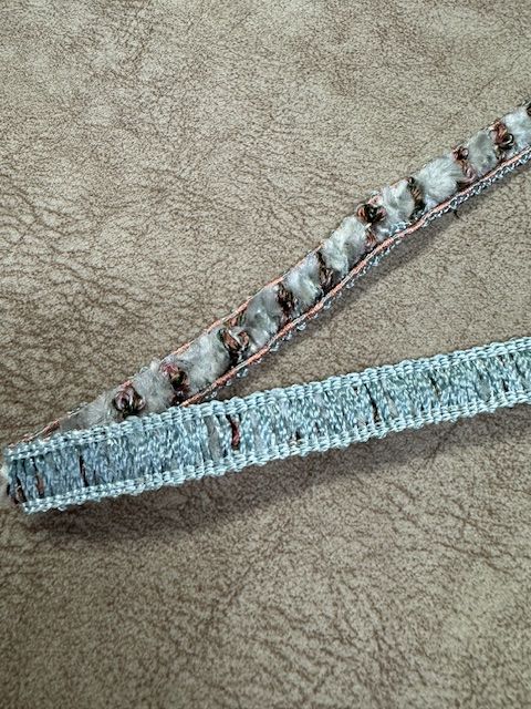 Upholstery Luxury Tufted Boucle Braid Trim - Ice Blue
