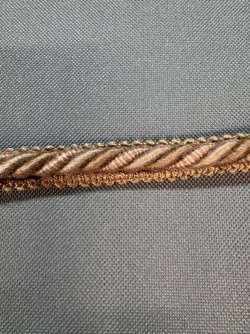 Upholstery Flanged Cord - Mid Brown/Salmon Mix - Soft Options upholstery trim