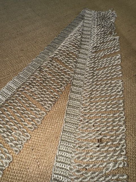 Upholstery Spectrum Roman Fringe - Braided top Rope  - Natural Linen - Soft Options upholstery trim