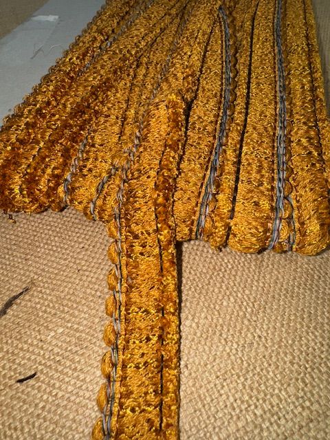 Upholstery Brush Fringe/ Ruche Trim - Amber