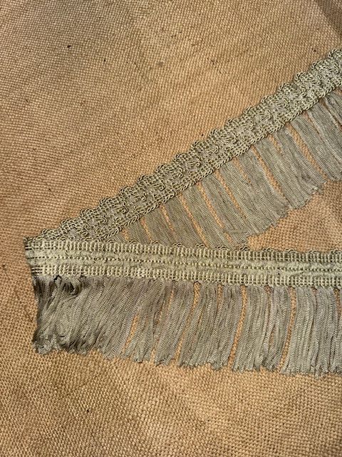 Upholstery Swing Fringe with Decorative Braided Top - Soft Sage