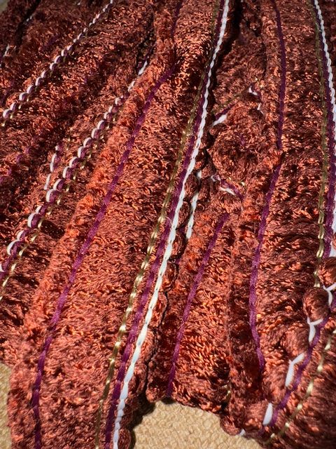 Upholstery Brush Fringe/ Ruche Trim - Russet