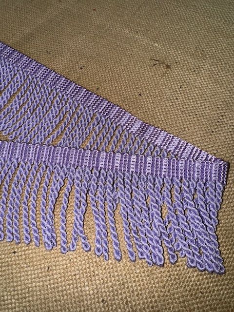 Upholstery Spectrum Roman Fringe - Braided top Rope - Lilac