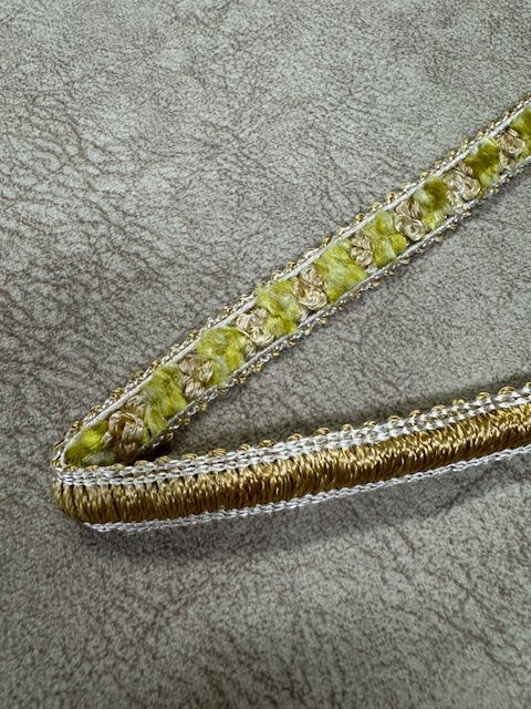 Upholstery Luxury Tufted Boucle Braid Trim - Pistachio