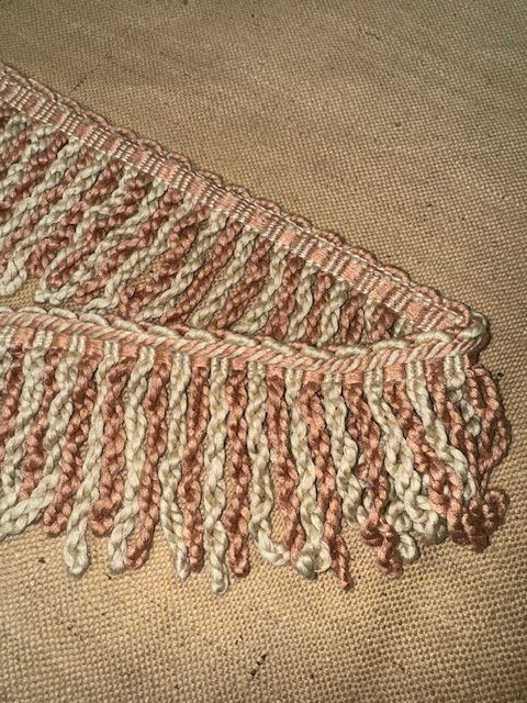 Upholstery Spectrum Heavy Bullion Fringe - Braided top Rope - Dolly Pink Mix