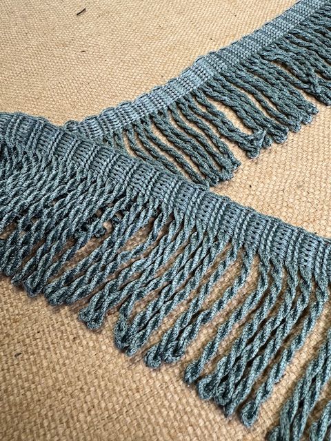 Upholstery Spectrum Roman Fringe - Braided top Rope  - Aqua