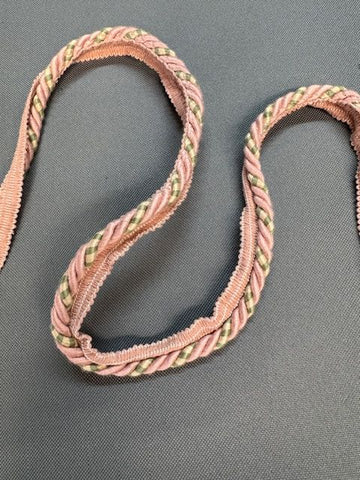 Upholstery Flanged Cord - Pink Green Gingham