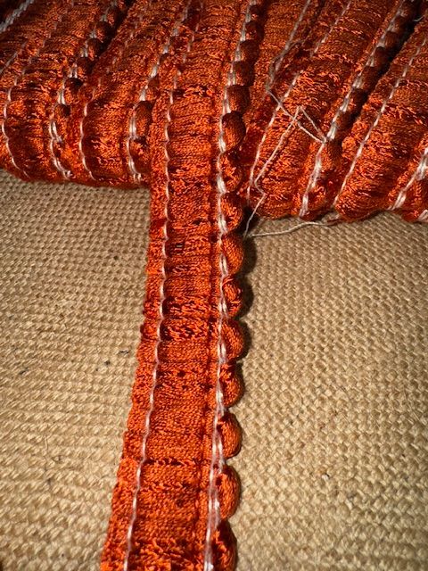 Upholstery Brush Fringe/ Ruche Trim - Fire