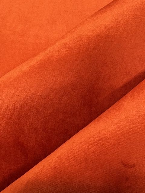 Rosemount Monaco Pumpkin Luxury Soft feel Velvet Upholstery Fabric