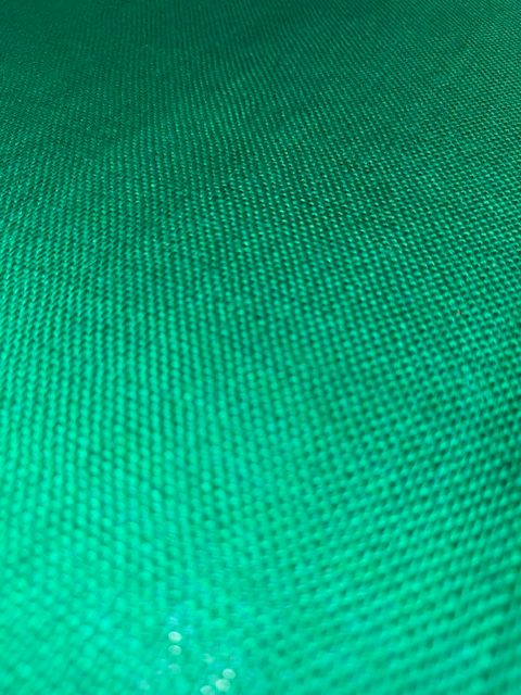 Green Hessian Decorative Fabric - Fire Retardant