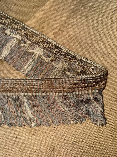 Upholstery Swing Fringe with Decorative Braided Top - Cappuccino & Duck egg