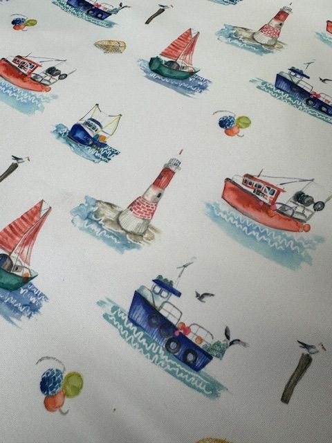 Chatham Glyn William Morris Fishing Boats Outdoor Fabric