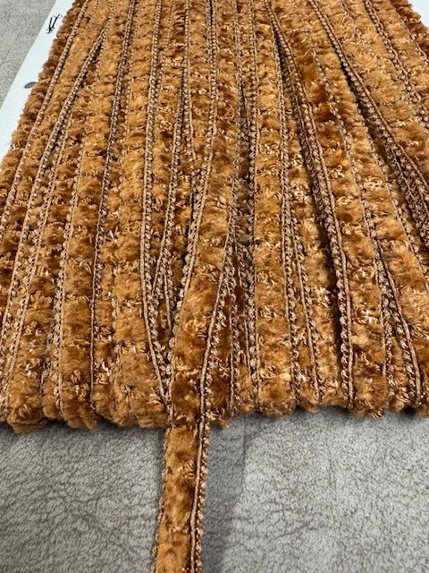 Upholstery Luxury Tufted Boucle Braid Trim - Light Terracotta - Soft Options upholstery trim
