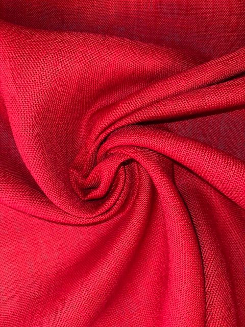 Red Hessian Decorative Fabric - Fire Retardant - Soft Options upholstery trim