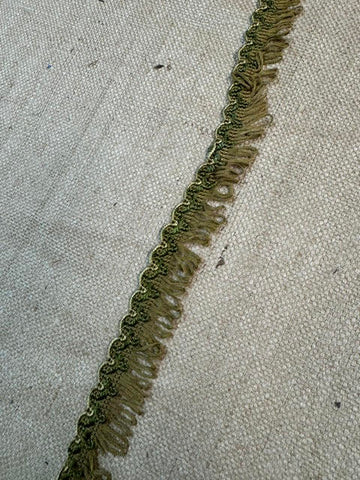 Upholstery Haberdashery Tassle Fringe - Green Gold