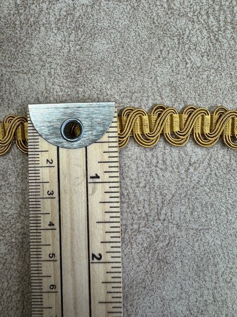 Upholstery Scroll Gimp/Braid Trim - Old Gold