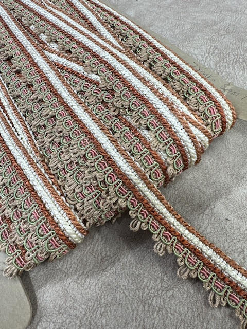 Upholstery Wide Braided Looped Fringe - Japandi Mix
