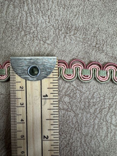 Upholstery Scroll Gimp/Braid Trim - Peppermint Pink