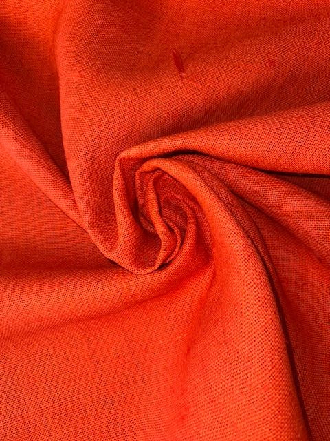 Orange Hessian Decorative Fabric - Fire Retardant - Soft Options upholstery trim
