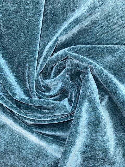 Epsom Azure Dralon Slub Velvet Heavy Weave Upholstery - Soft Options upholstery trim