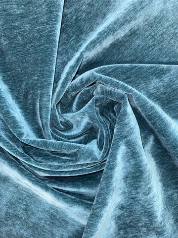 Epsom Azure Dralon Slub Velvet Heavy Weave Upholstery - Soft Options upholstery trim