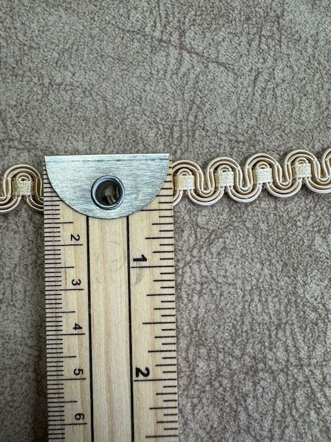 Upholstery Scroll Gimp/Braid Trim - Cream