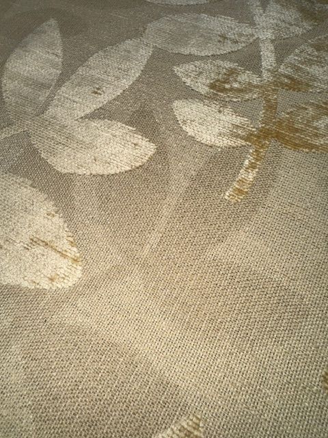 Uppingham Natural Leaf Flat Weave Upholstery Fabric
