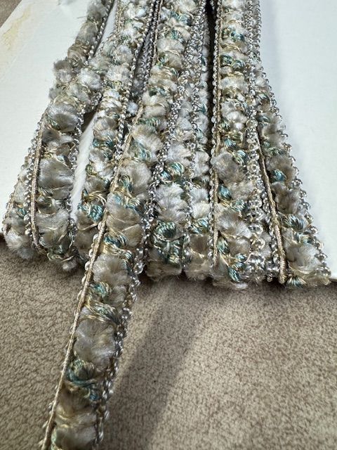 Upholstery Luxury Tufted Boucle Braid Trim - Mother of Pearl - Soft Options upholstery trim