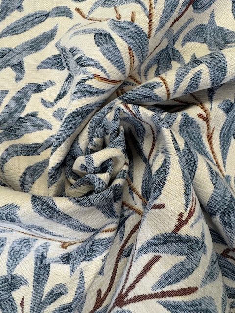 Chatham Glyn William Morris Willow Bough Blue Chenille Upholstery Fabric