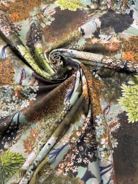 Forest Hill Willow Printed Velvet Upholstery Fabric