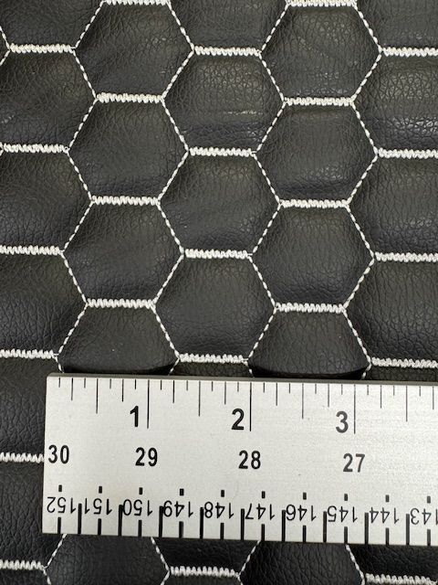 Luxury Hexagonal Quilted Vinyl - Black