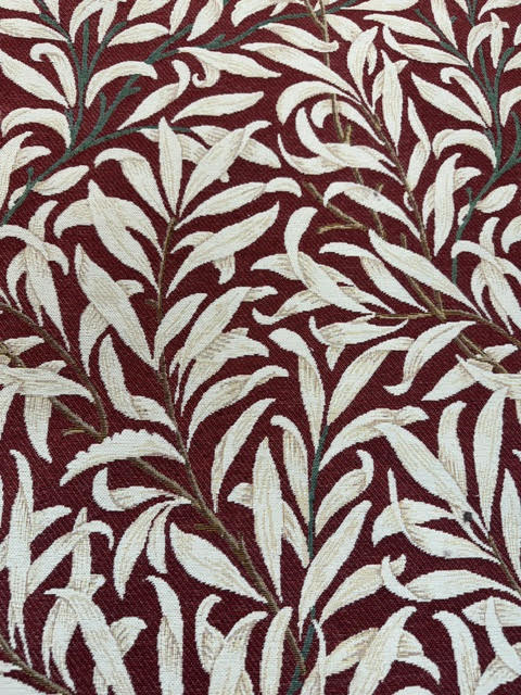 Chatham Glyn William Morris Willow Bough Red Chenille Upholstery Fabric