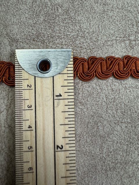 Upholstery Scroll Gimp/Braid Trim - Rust