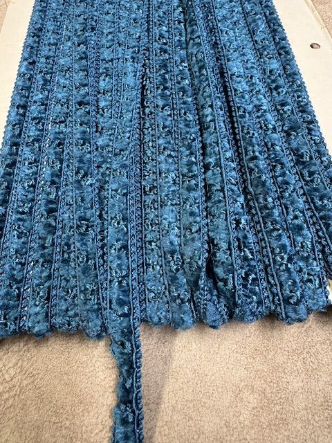 Upholstery Luxury Tufted Boucle Braid Trim - French Blue - Soft Options upholstery trim