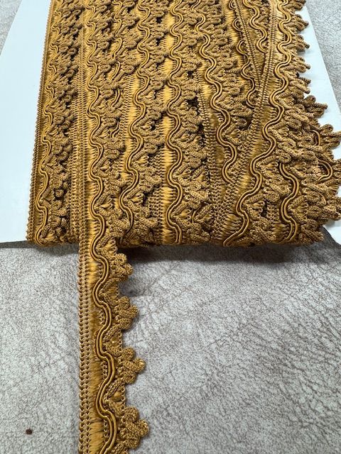 Upholstery Scalloped Decorative Fringe - Brass