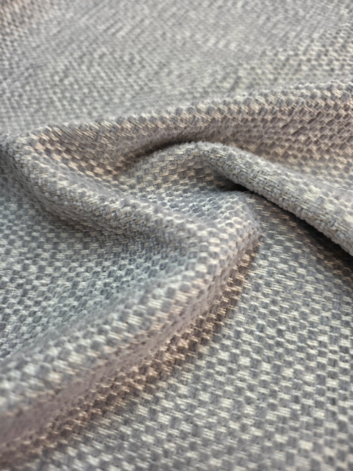Bristol Mixed Grey Soft Feel Flat Weave Upholstery Fabric